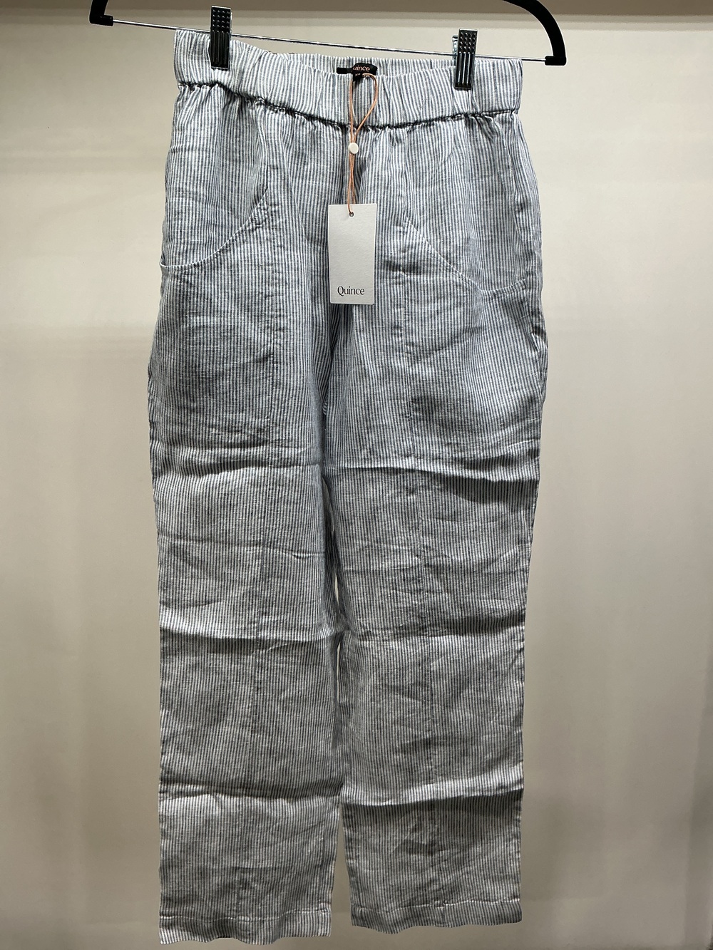 100% European Linen Tapered Ankle Pants